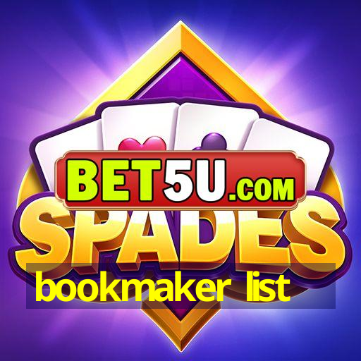 bookmaker list