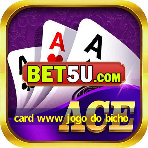 card www jogo do bicho