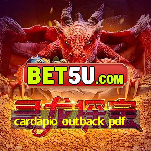 cardápio outback pdf