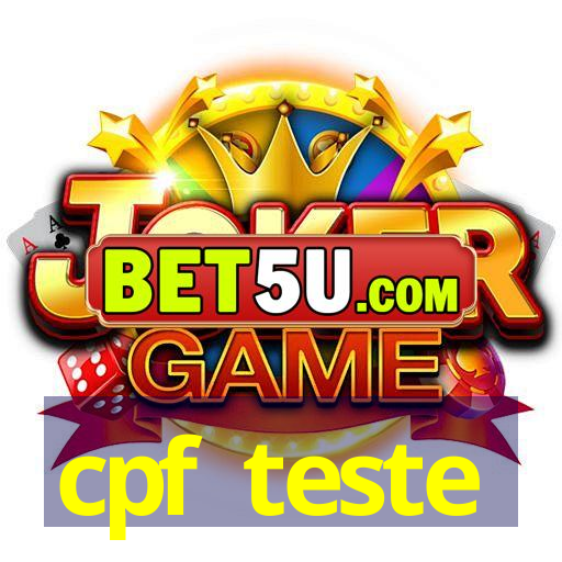 cpf teste