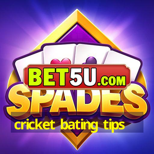 cricket bating tips