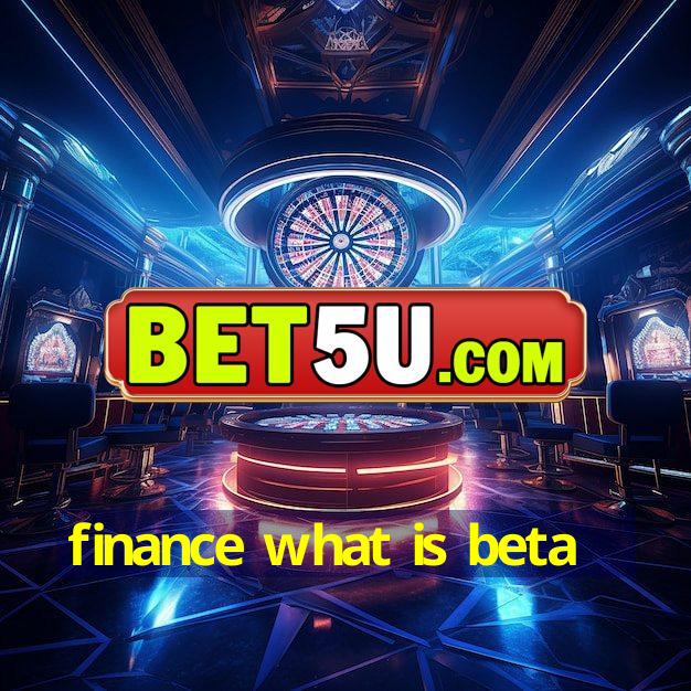 finance what is beta