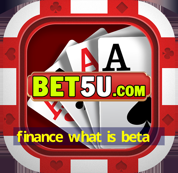 finance what is beta