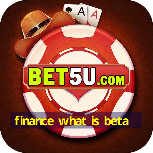 finance what is beta