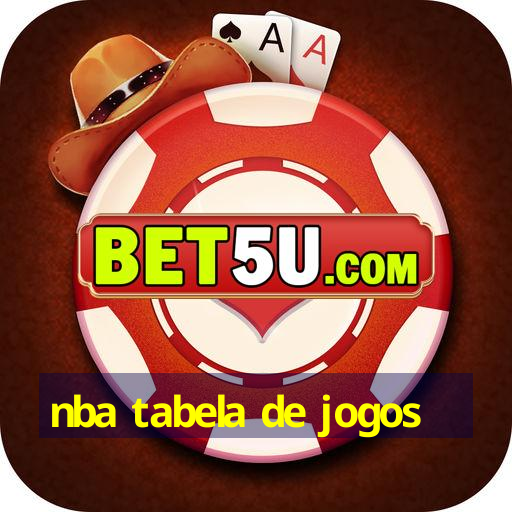 nba tabela de jogos