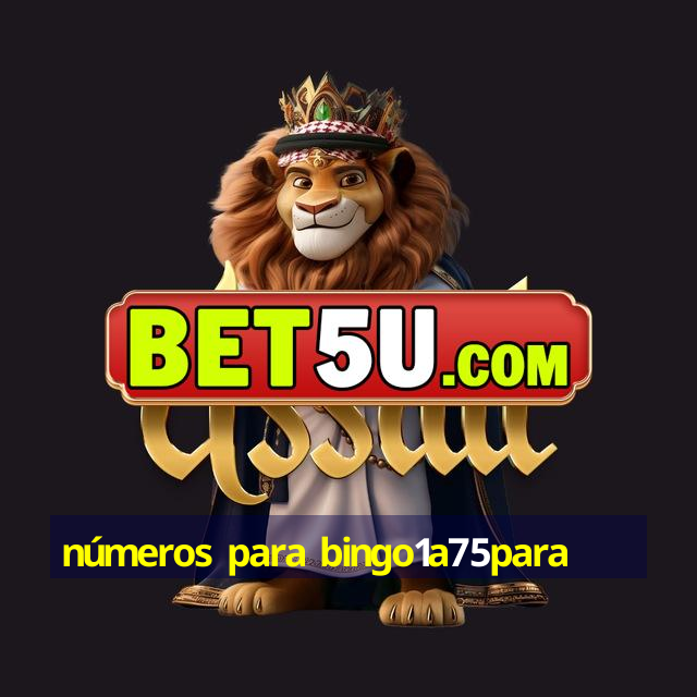 números para bingo1a75para