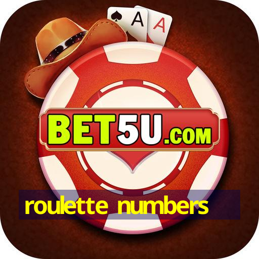 roulette numbers