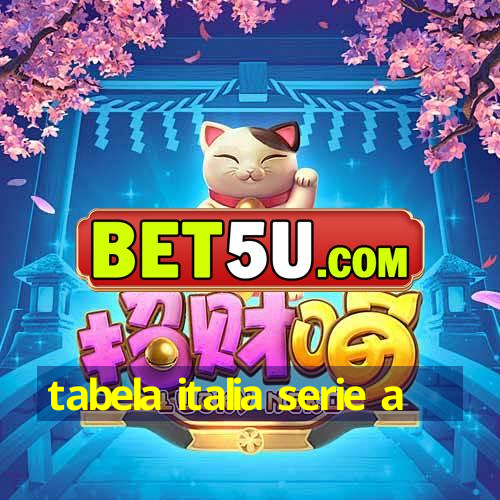 tabela italia serie a