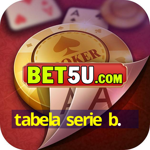 tabela serie b.