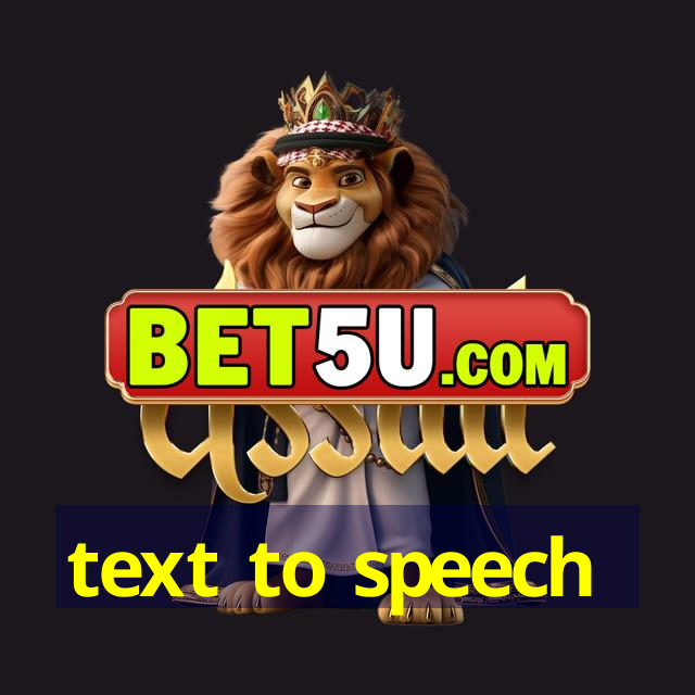 text to speech