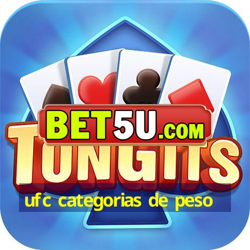 ufc categorias de peso