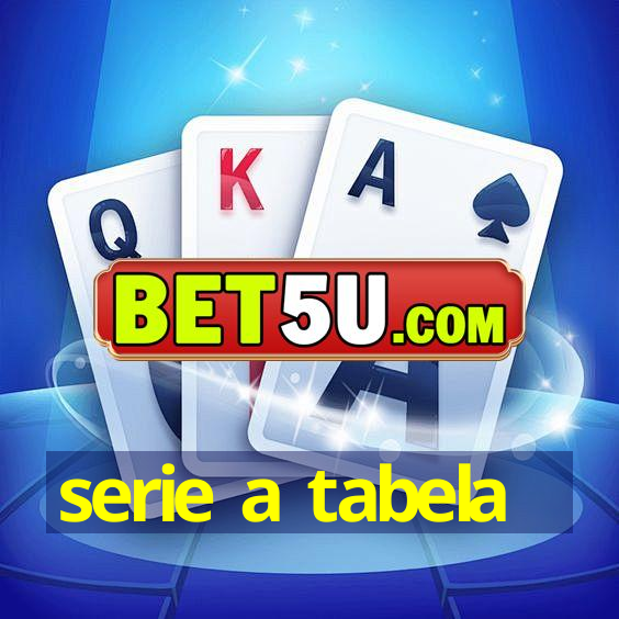 serie a tabela